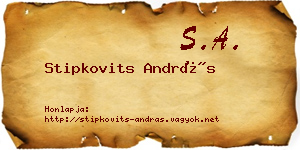Stipkovits András névjegykártya