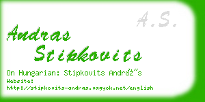 andras stipkovits business card